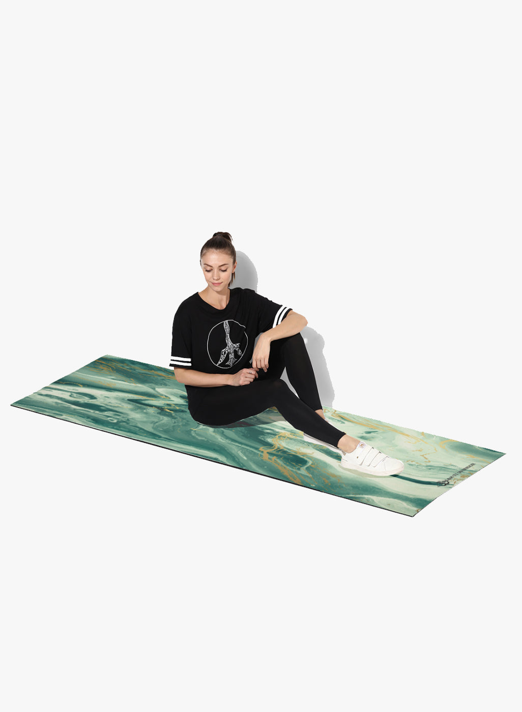 Shakti Warrior Heart Chakra Hemp Yoga Mat - Inspired by Anahata chakra, crafted from sustainable hemp. Optimal grip, joint support, and non-slip performance for a harmonious yoga practice.