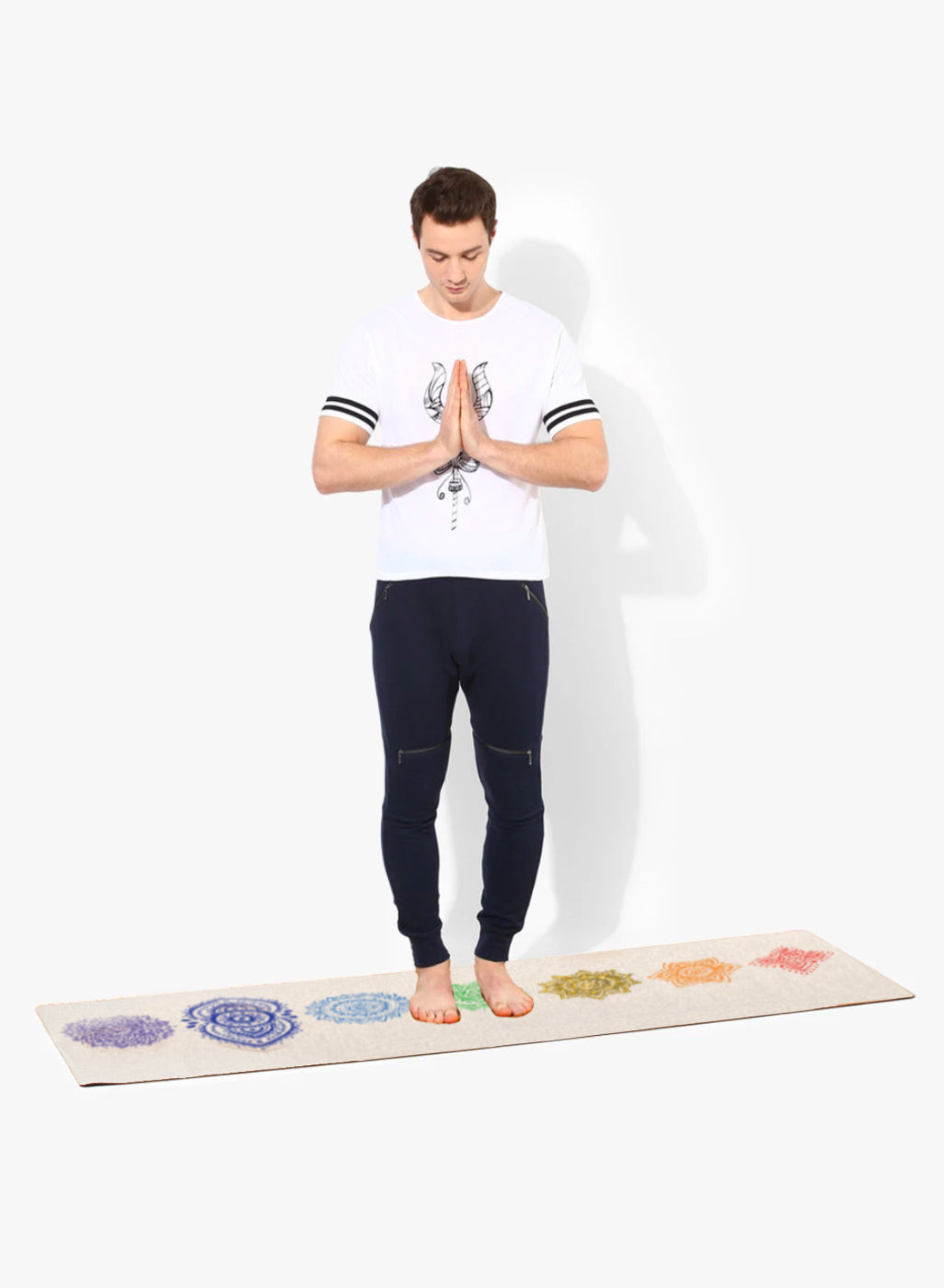 Shakti Warrior Chakra Design Hemp Yoga Mat - Immerse in vibrant Chakra symbolism on the best hemp mat. Elevate your practice with natural grip, durability, and transformative energy for an unparalleled yoga journey.
