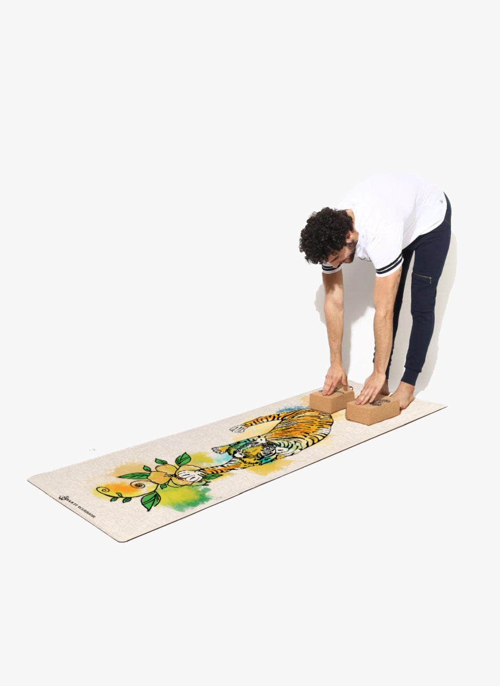 Shakti Warrior Tiger Hemp Yoga Mat - Embrace the strength and intuition of tigers on a sustainable hemp mat. Elevate your practice with eco-conscious luxury, grip, and transformative yoga experience