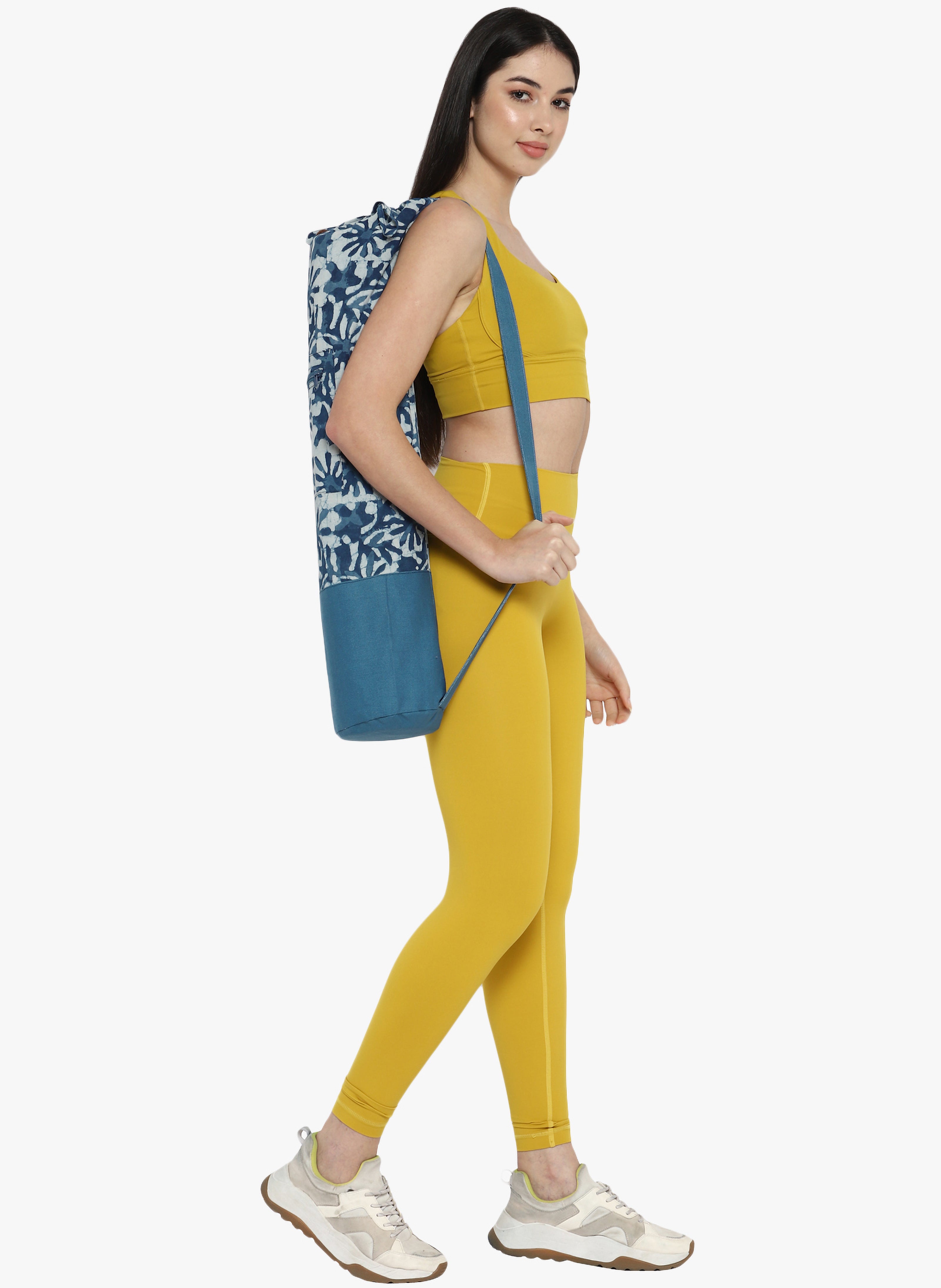 Yoga Mat Backpack - Drawstring Closure Aztec Design - Yogavni