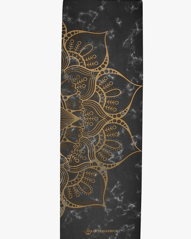 Shakti Warrior Crown Chakra Hemp Yoga Mat - Immerse in spiritual symbolism and eco-conscious luxury on a sustainable hemp mat. Experience natural grip and divine connection for a transcendent yoga journey.