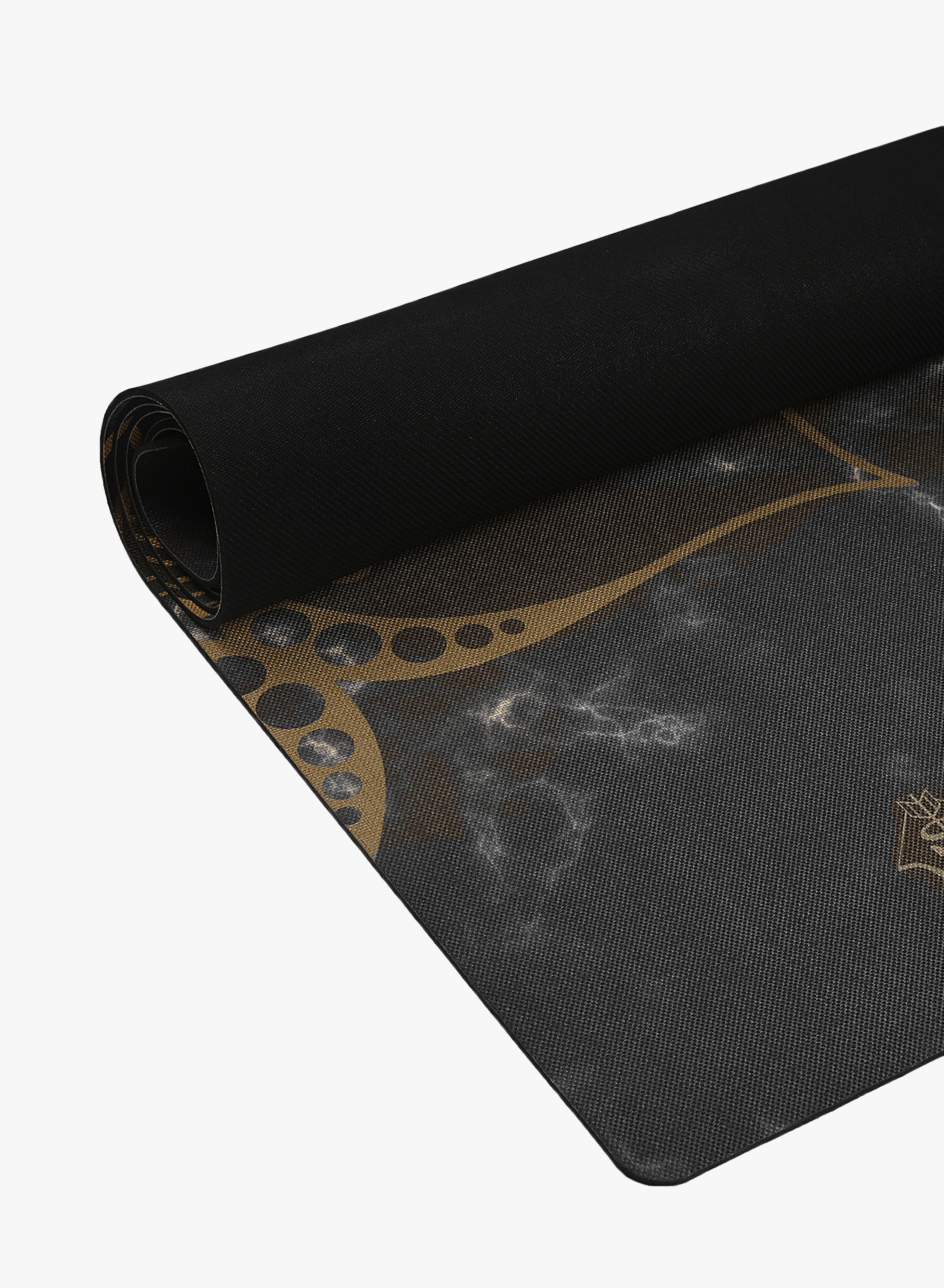 Shakti Warrior Crown Chakra Hemp Yoga Mat - Immerse in spiritual symbolism and eco-conscious luxury on a sustainable hemp mat. Experience natural grip and divine connection for a transcendent yoga journey.