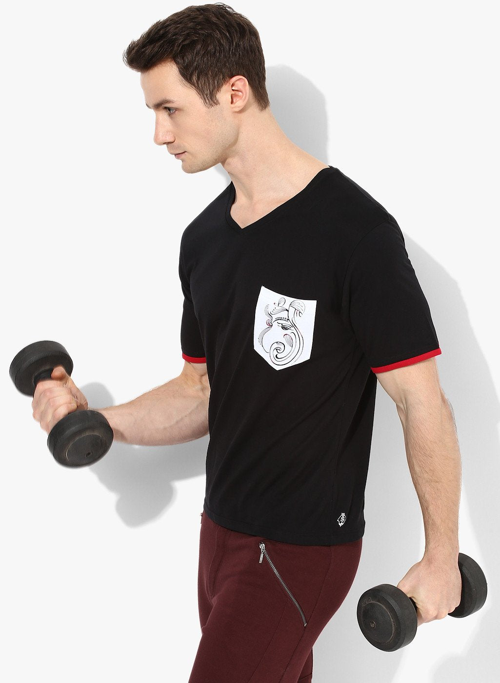 Spiritual Warrior Workout Yoga Athleisure Gym Cotton Black T-shirt