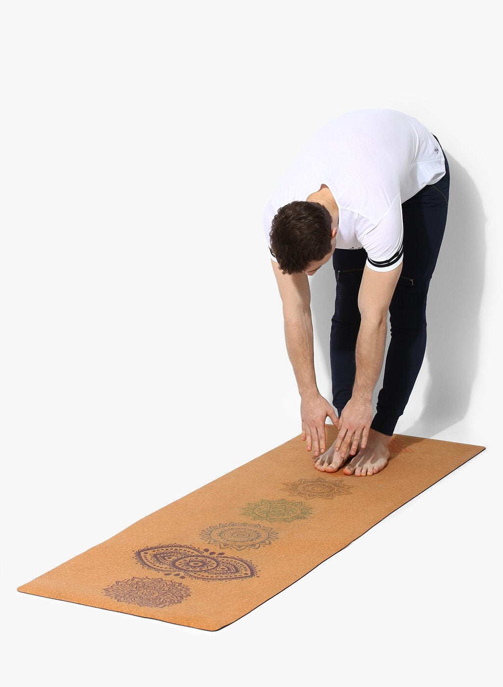 Core Asana Yoga Mat - Natural Rubber Blended Cork Mat - With chakra Beige  2.5 mm Yoga Mat - Buy Core Asana Yoga Mat - Natural Rubber Blended Cork Mat  - With