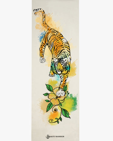 Embrace the strength of the tiger with our Shakti Warrior Tiger Design Yoga Mat. Featuring powerful imagery, excellent grip, 5mm joint cushioning, and non-slip performance, this mat is a gateway to feel the victorious spirit in every yoga pose. Crafted from eco-friendly PVC for both regular and hot yoga.