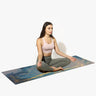 Ajna Rubber Yoga Mat. Eco-friendly, with recycled microfiber suede and sustainable tree rubber, it offers excellent cushioning, and a non-slip grip, that is activated more with sweat. Immerse in a fusion of design and functionality.