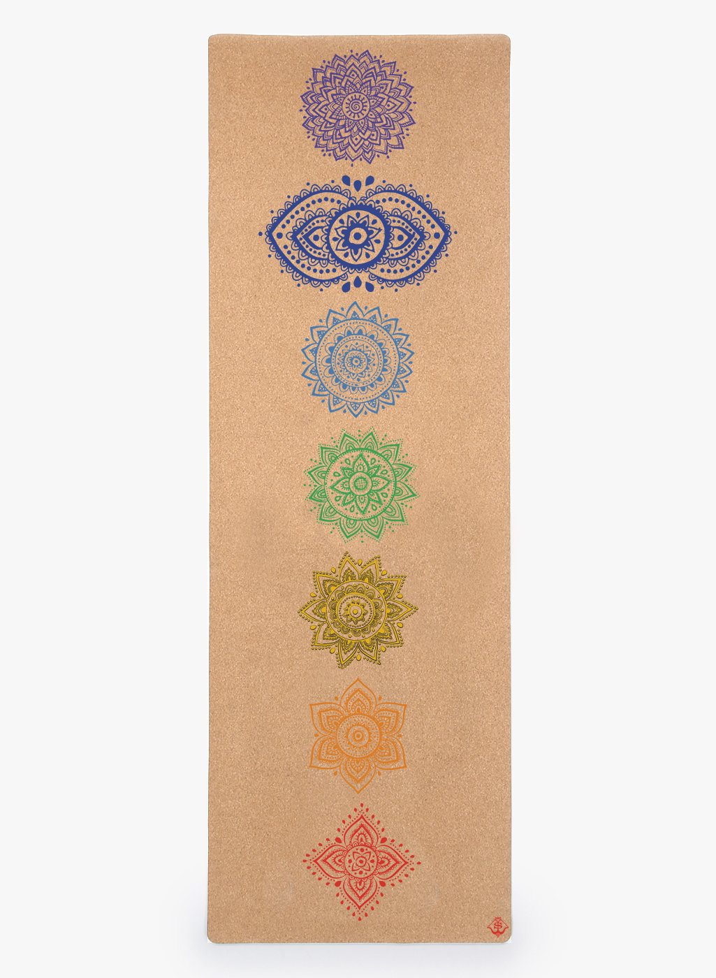 Shakti Warrior Chakra Cork Yoga Mat - Elevate balance and tranquility with this inspiring, eco-friendly mat. Order now for a mindful yoga experience!